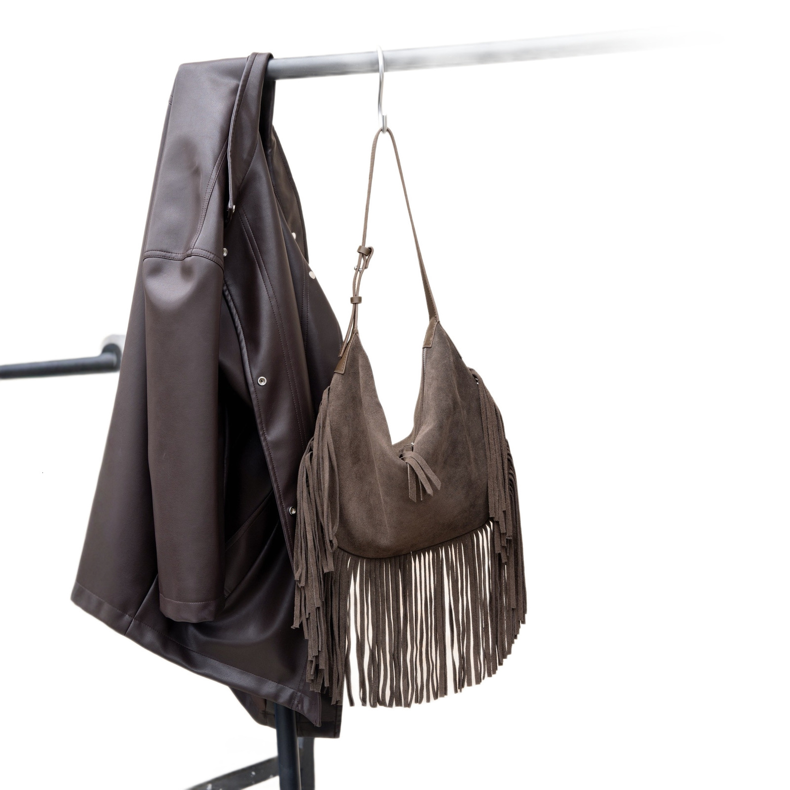 Niche designer bags 2025 summer new womens bag tassel bag crossbody bag textured tassel tote bag 240910