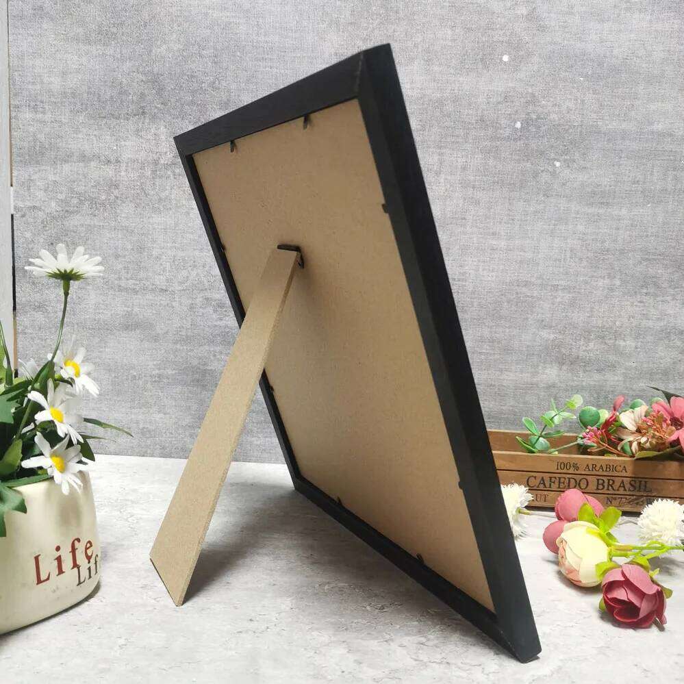 1pc Square Wall Hanging 20X20 25X25cm Wood Picture Frame Stand For Pictures Photo Decor Commemorative Gift S260205