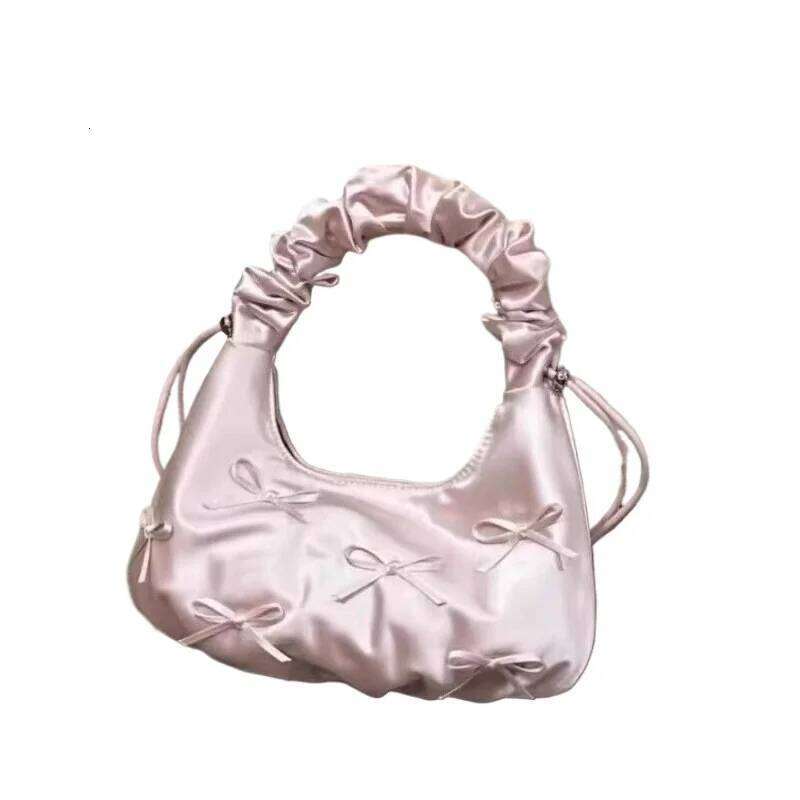 Cute Bow Pleated Cloud New Portable Commuter Messenger Bag High Appearance Level The Shoulder Strap Is Adjustable Y260205