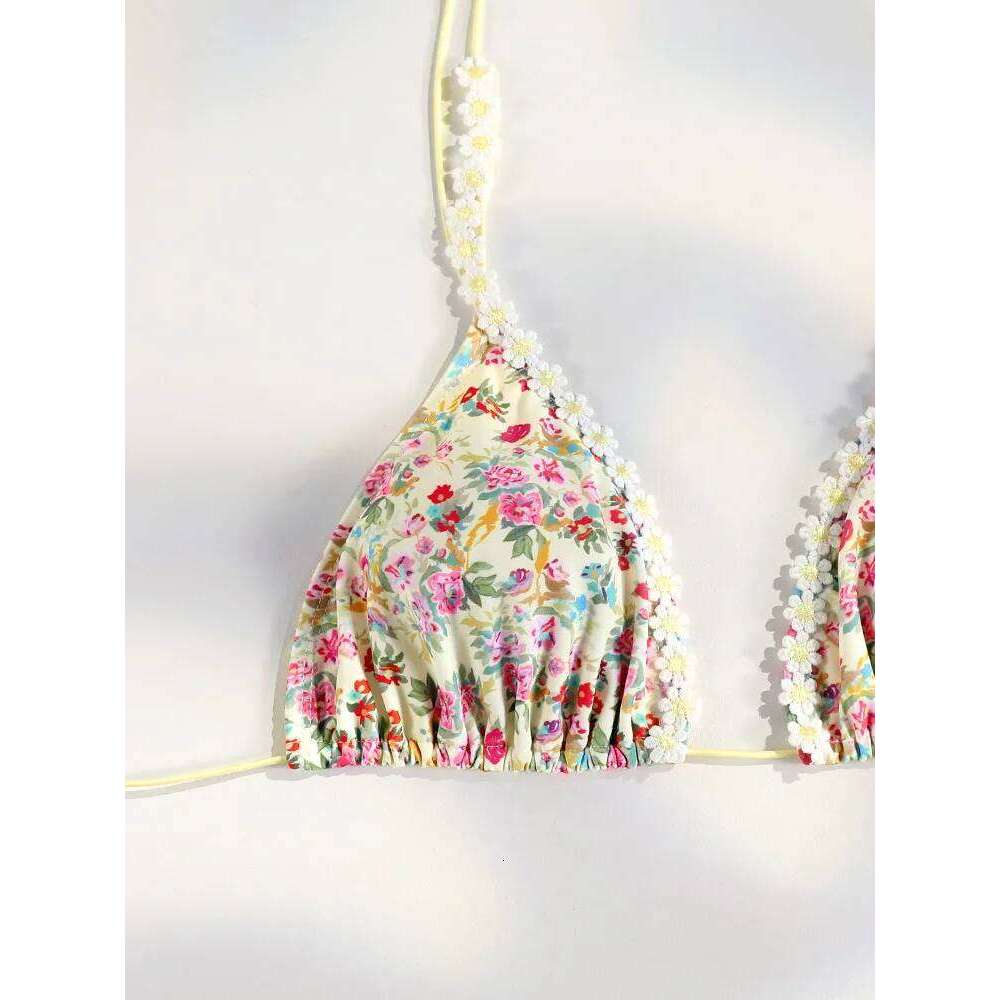 Lace Bikini Paisley Swimsuit Women Sexy Swimwear Female Bikinis Set Push Up Beachwear Bandage Bathing Thong Brazilian Biquini Z260206