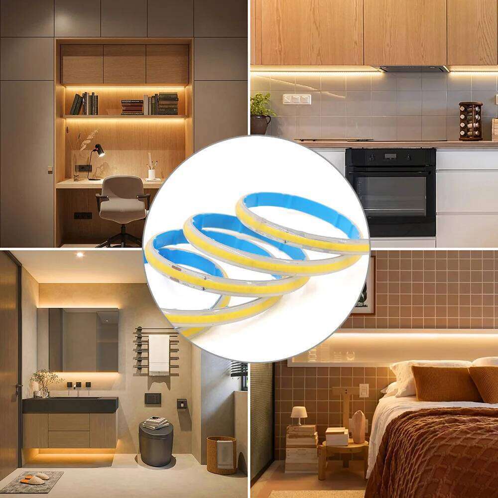 AC 220V LED COB Light Strip Flexible Tape Lamp High Density Linear lighting 288LED/M IP65 Waterproof Decoratiom with Power Plug Z260206