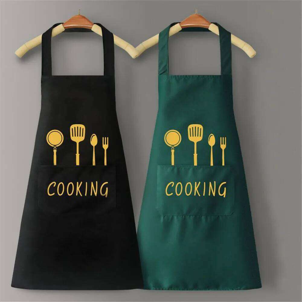 1Pcs PVC Household Cooking Men Women Oil-Proof Waterproof Adult Waist Fashion Coffee Overalls Apron Kitchen Accessories S260205