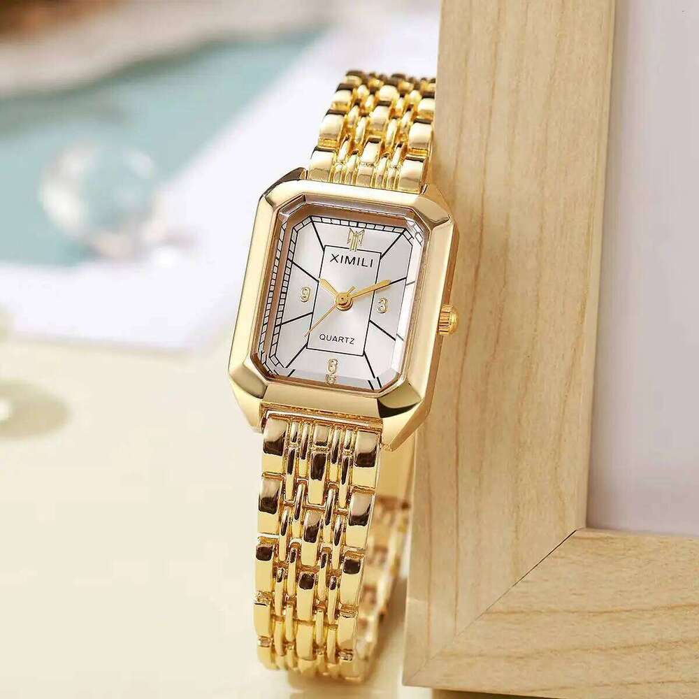 Fashion Rectangle Women Watches Luxury Stainless Steel Strap Quartz Wristwatch Girls Clock Gift Z260206