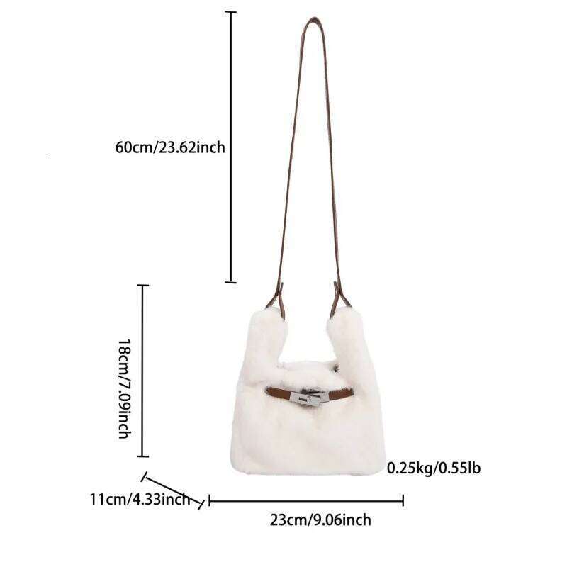Faux Fur Bucket Crossbody Women Fashion Handbag Korean Style Winter New Plush Shoulder Guangzhou High Quality Bag XJ260129