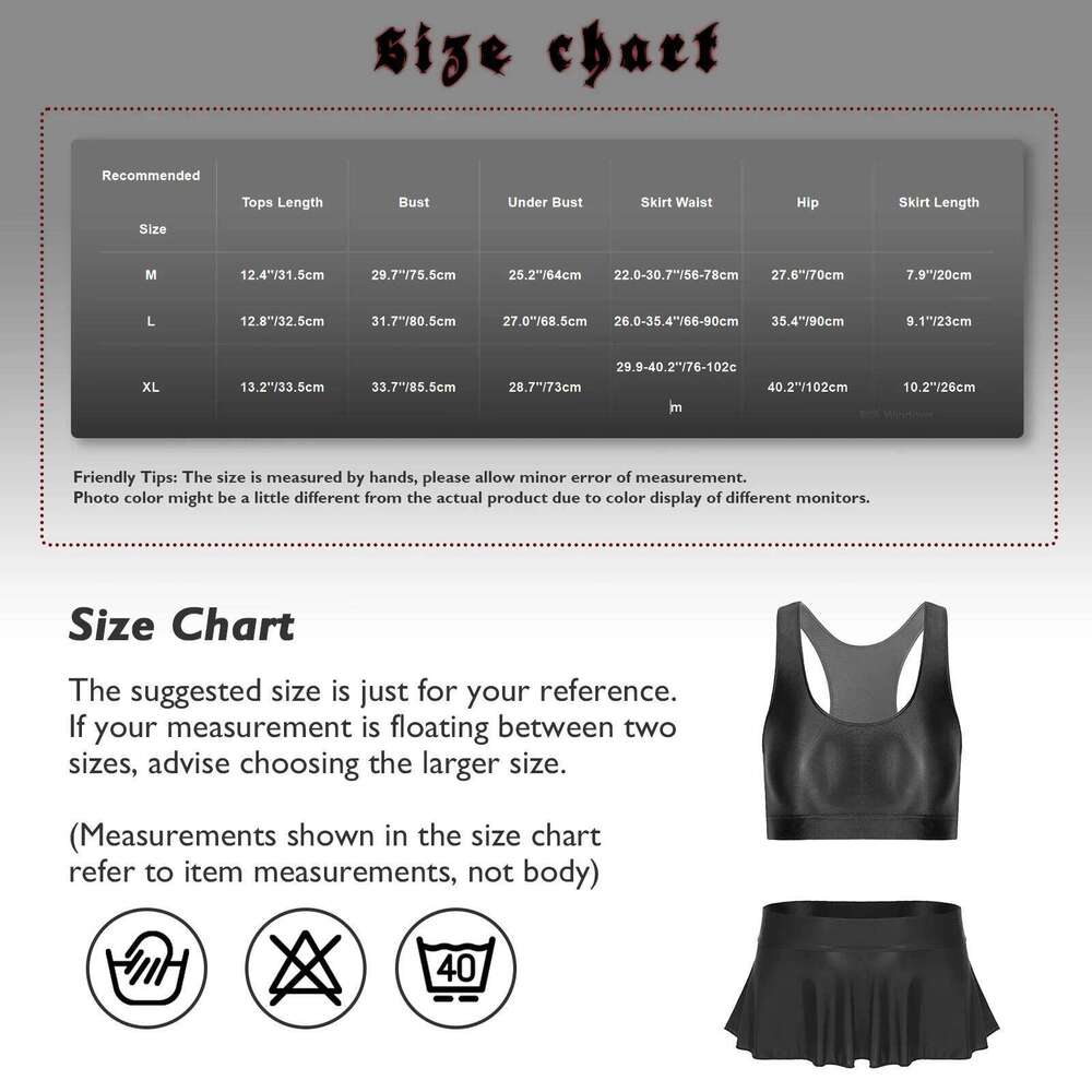 Womens Bikini Swimsuit Glossy U Neck Tank Tops Solid Color Swimwear Crop Top Vest Ruffled Skirt Miniskirt Gym Yoga Fitness XJ260206