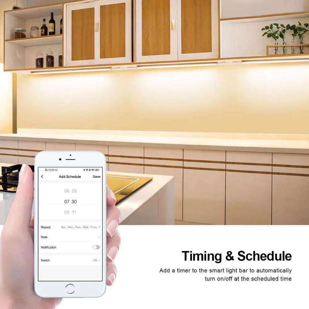 Smart Voice Control LED Kitchen Light 1-5 Bar Lights Tming Night Lamp for Cabinet Wardrobe Tuya App Work with Alexa Google home Z260206