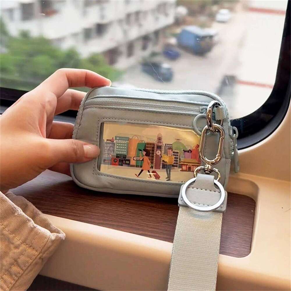 Wristlet Wallets Women Zipper Coin Purse Lightweight Keychain Wallet for Travel Credit Card Holder Phone Y260206