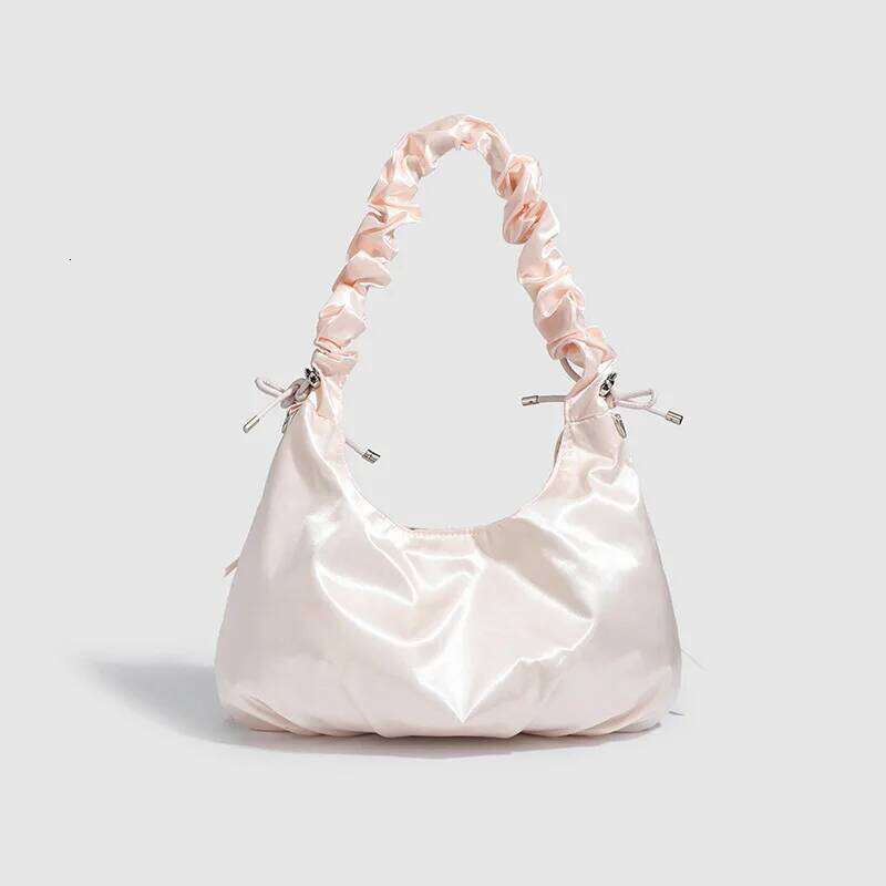 Korean Style Sweet Bow Temperament Handbag Cute Versatile Folded Crossbody New Women's Single Shoulder Bag Underarm Pack Y260205