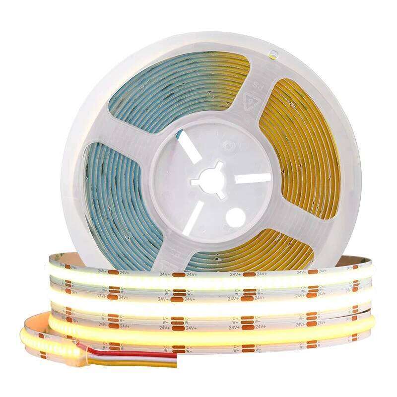 COB CCT LED Strip Light 608 LEDs/m High Density Flexible Dimmable FOB Led Lights RA90 2700K to 6500K Changeable Linear DC12V 24V Z260206