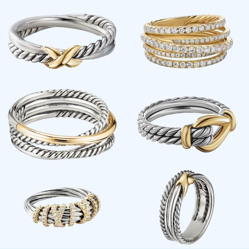 Rings Designer Ring For Women Wedding rings man engagement Cable Collection Vintage Ethnic Loop Hoop ring Punk luxury Jewelry gifts Band gold Ring with box dd336