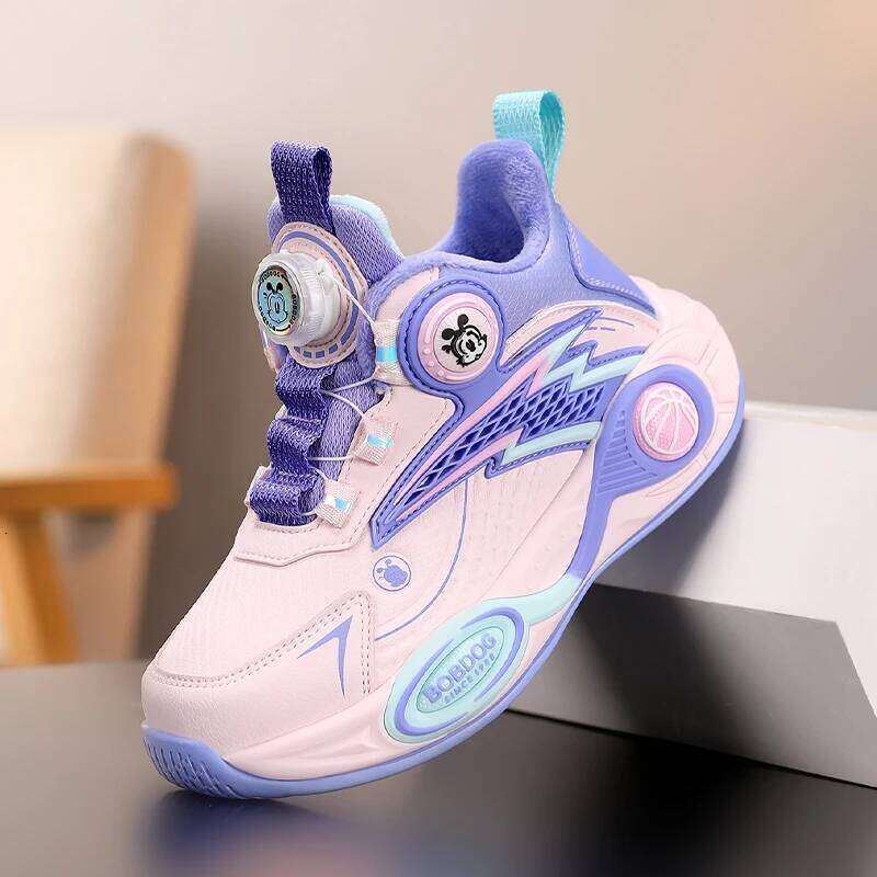 Children Boys Basketball Fashion Luxury Non-slip School Kid High Top Shoes Sports Tennis Sneaker for Boy 26Y0206