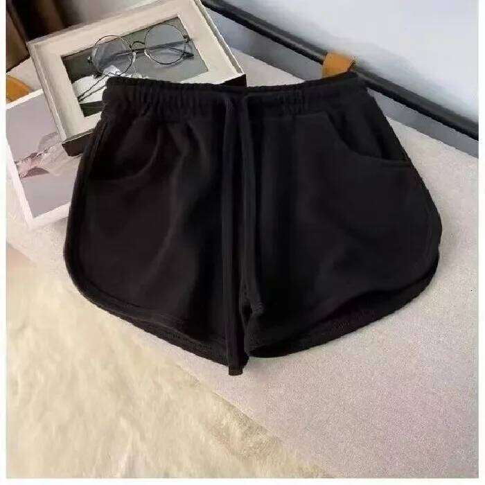 Mini cotton summer Korean version casual sports shorts women loose wide legs A word C260206