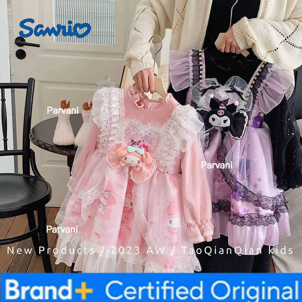 Sanrio Children's Dresses s Anime 2024 Melody Kuromi Y2K Girls Birthday Party Spring Kids Tulle Lolita Princess Dress H260206 - view 5