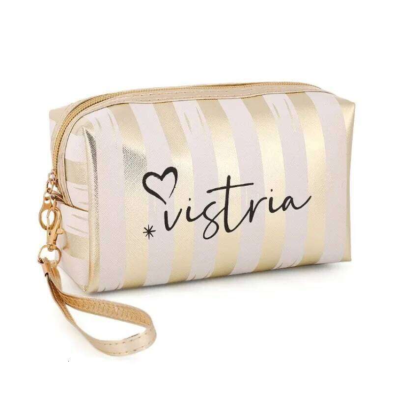 Striped Small Size High-value Handbag Mini Portable Makeup Storage Waterproof Women's Bag Y260206