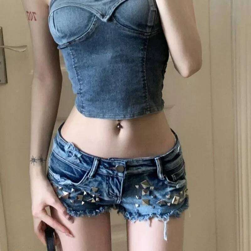Micro Mini Women's Denim Shorts Tight Booty New In Skinny Female Short Jeans Pants Cheap Luxury Design Youthful Flowy Hot XXL XL XJ260206