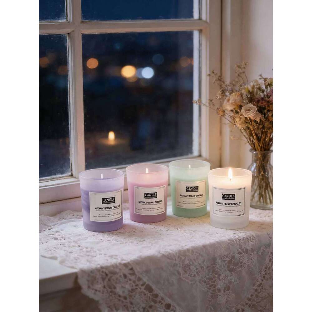 Frosted glass cup aromatherapy home creative fragrance gift smokeless candle ornament S260205