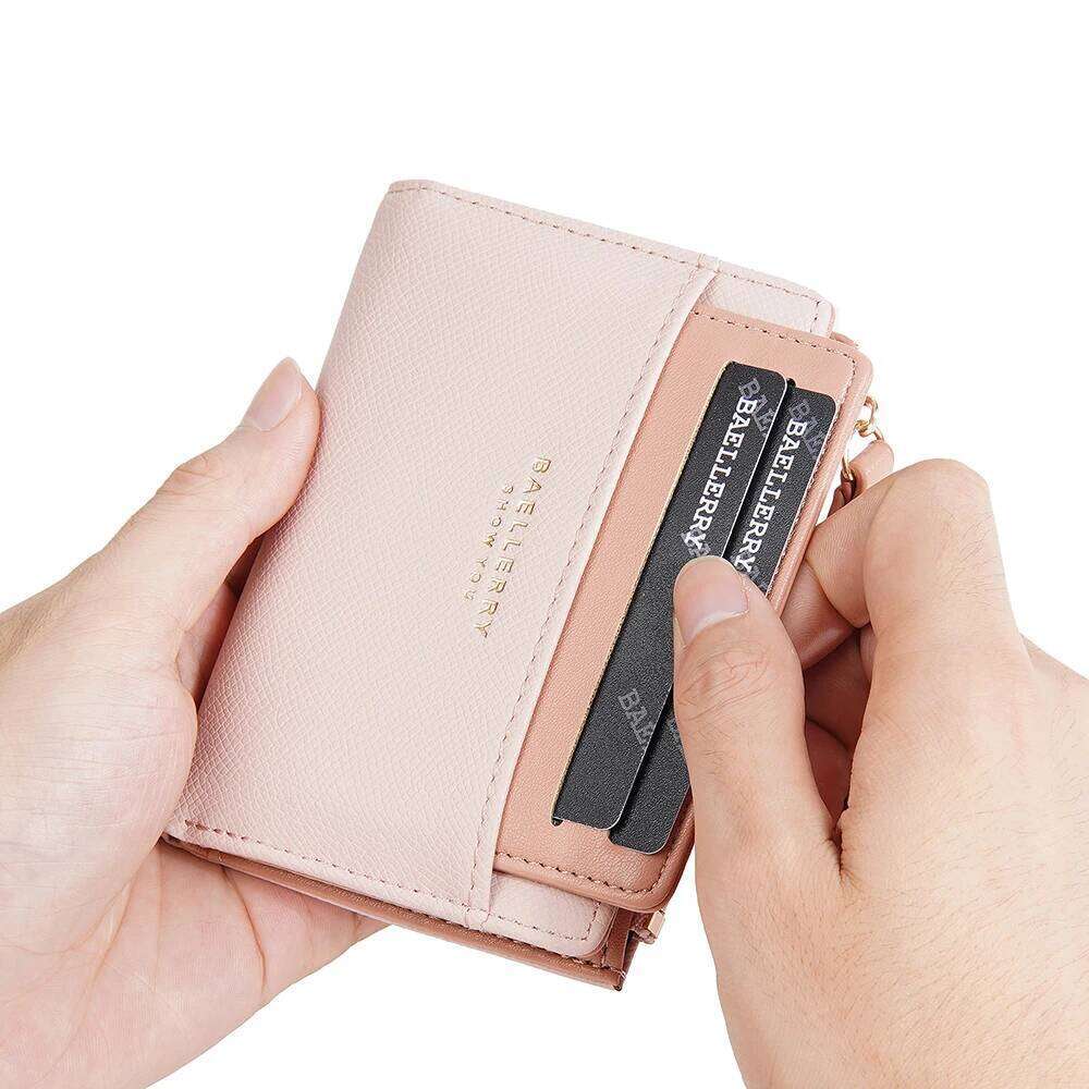 Cute Fashion PU Leather Mini Coin Women Solid Color Credit Bags Small Wallet Money Bag Purse Card Holder Y260206