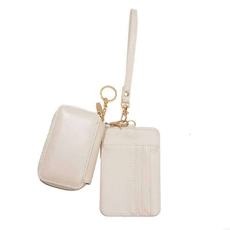 28GD Zip Around Keychain Wallets Card Holder Duals Pounch Wristlet Coin Purse Y260206