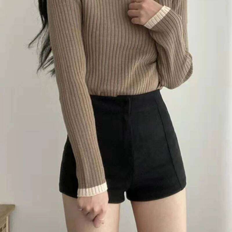 Skinny Shorts Women Elasticity High Waisted Hot Girls Sexy Trouser European Y2k Clothes Fashion Streetwear Hip Hop Minimalist XJ260206