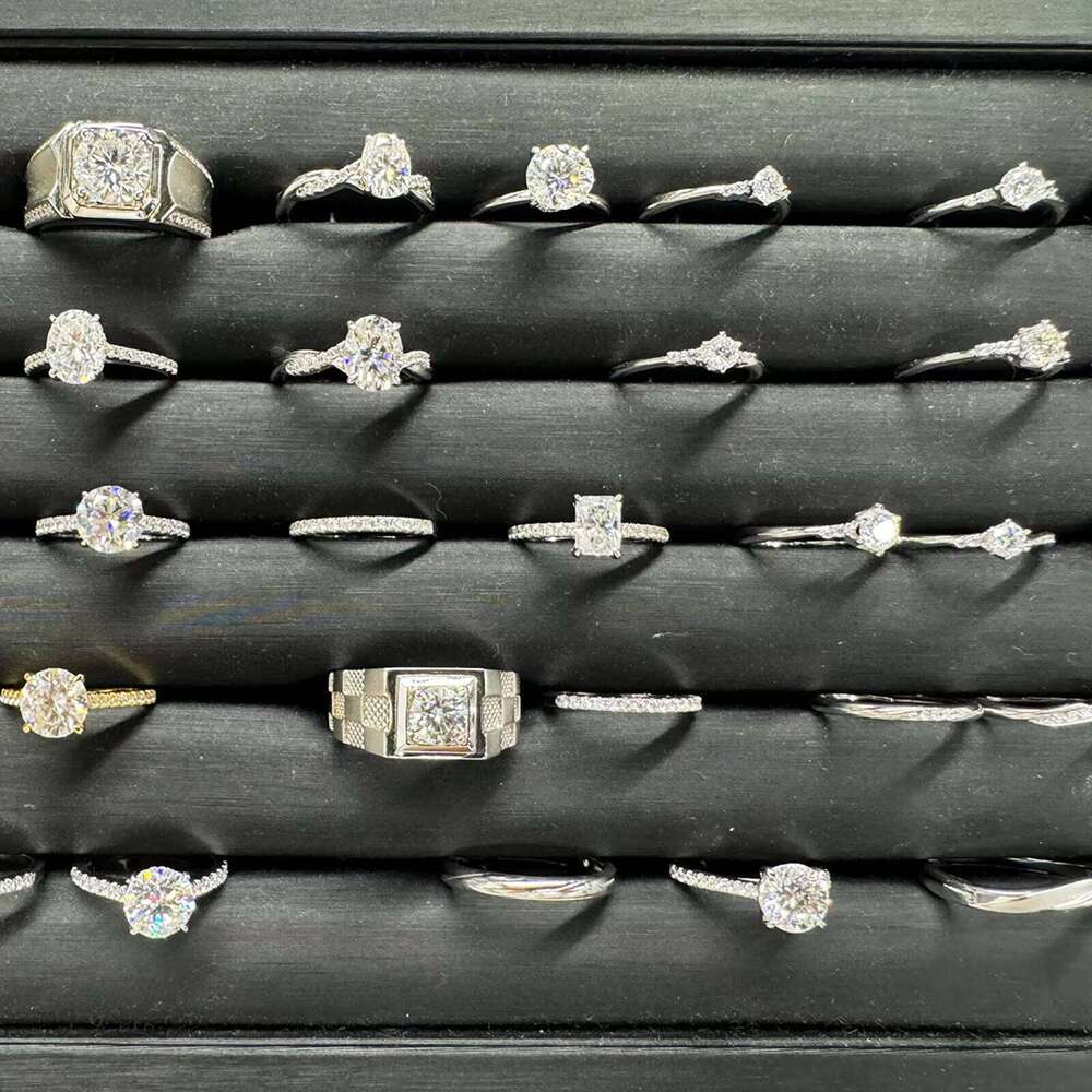 Bling 2.0Ct 1.0Ct Mossanite VVS Women Jewelry Gift 925 Sterling Silver GRA Certified Oval Cut Diamond Moissanite Engagement Ring