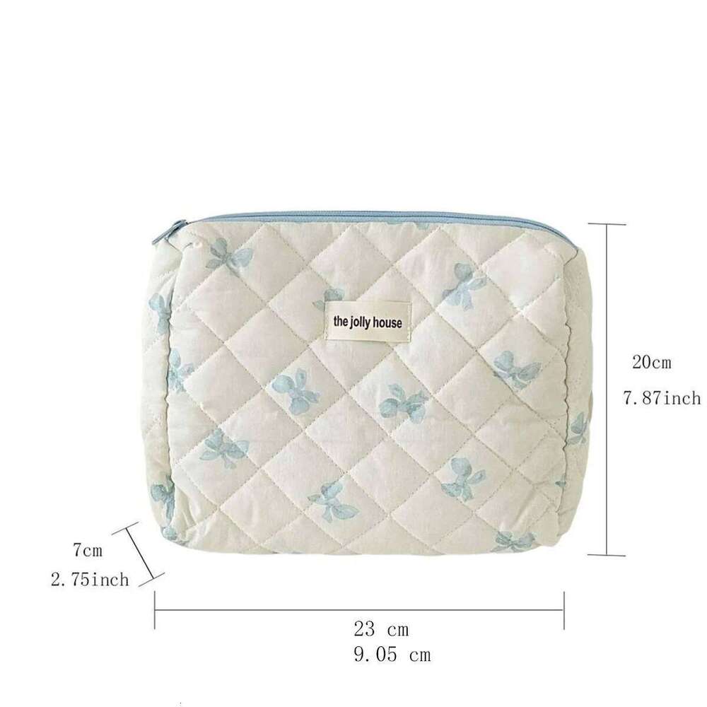 Bow Makeup Large Capacity Portable Travel Toiletry Cosmetics Storage Bag for Girls Y260206