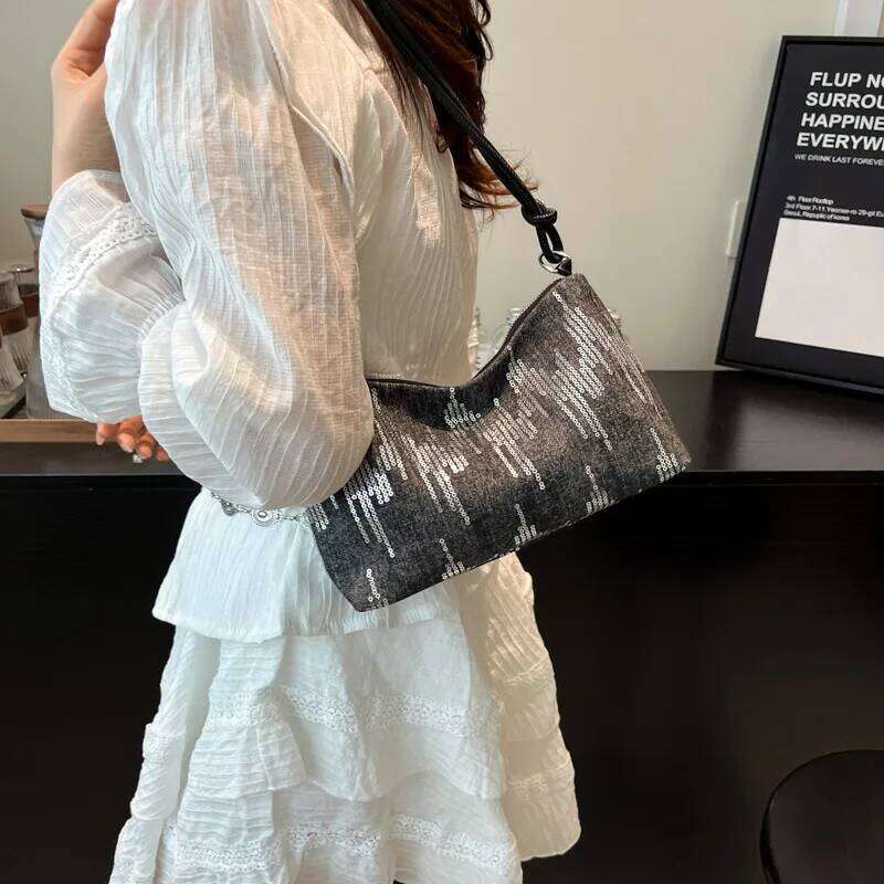Fashionable Rhinestone Casual Small Tote Bag for Women Shoulder Purse and Handbags Designer Bags Bolsos De Mujer Sac Y260205