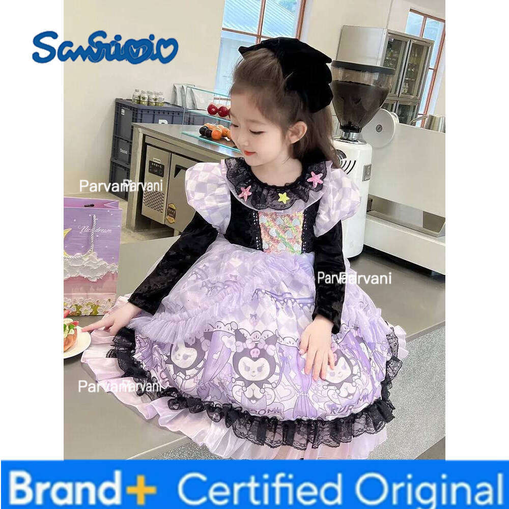 Sanrio New Autumn Children Lolita Style Princess Ball Gown Girls Cute Long Sleeve Birthday Party Performance Dress g128 H260206 - view 3