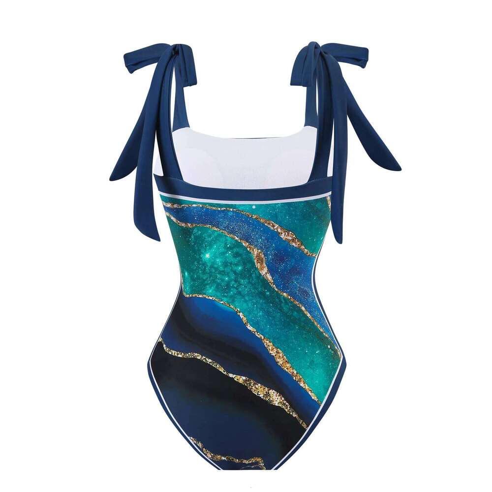 Summer New Custom-Made Digital Printed Bikini Swimsuit for Women Conservative Sun Protection One-Piece Gauze Skirt 2-P Z260206