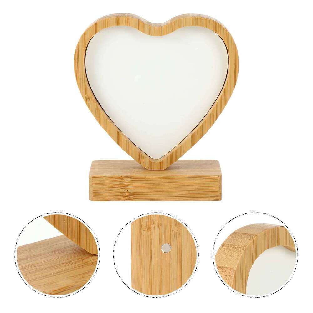 1Pcs Heart Shaped Photo Frame Decorative Art Display Stand for Desktop Home Office Birthday Anniversary Gift Unique Multipurpose S260205