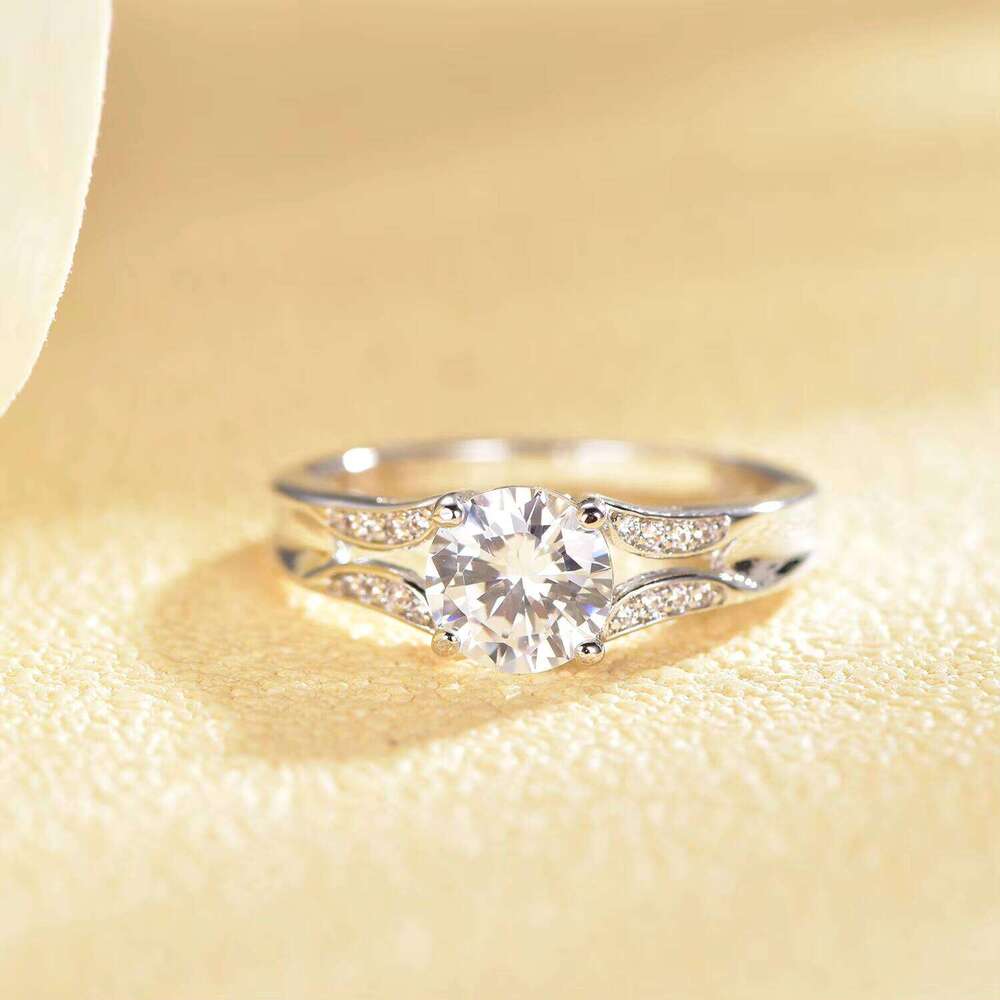 Kirin Custom 925 Filigree Ring 10Ct GH Moissanite Silver Jewelry Women For Wedding