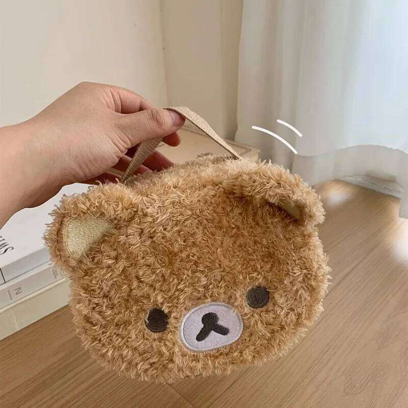 Plushes Makeup Case Anime Relaxed Bear Cosmetic Bag Women Jewelry Storage Pouch Girl Organizer Handbags Gift Hot Sales Y260206