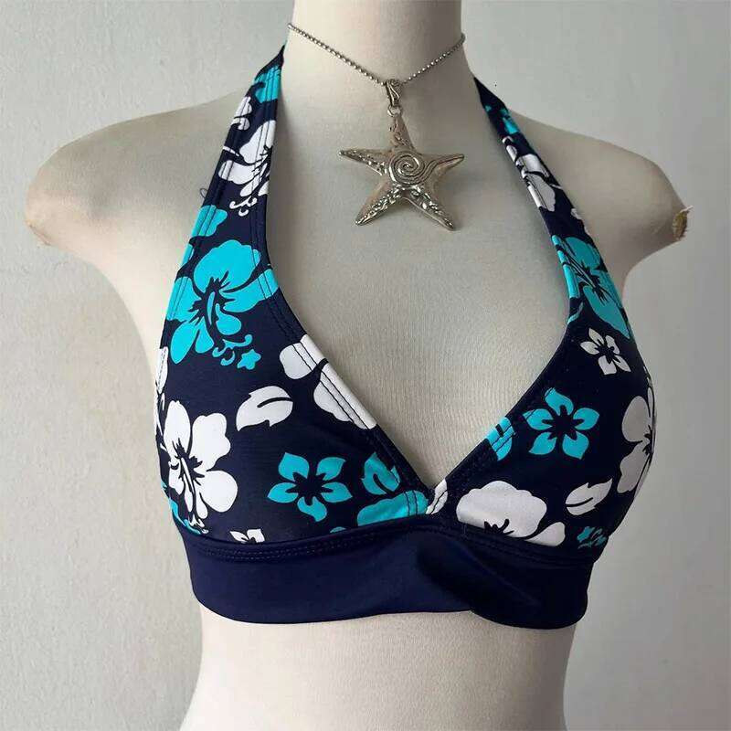 women's swimsuit 2025 Summer Tree Printed Swimming Clothes 2 Piece Swimsuit Sexy Tight Vest Crop Tops High Waist Bikini Z260206