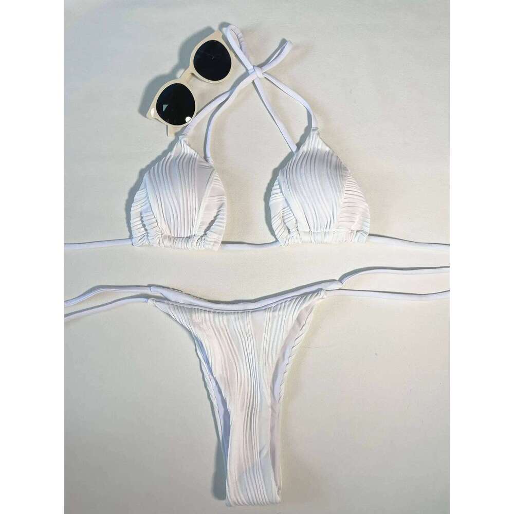 2025 String Bikini Solid Thong Swimsuit Brazilian Bathing Suit Women Sexy Swimwear Female Beach Wear Swimming Summer Trikini Z260206