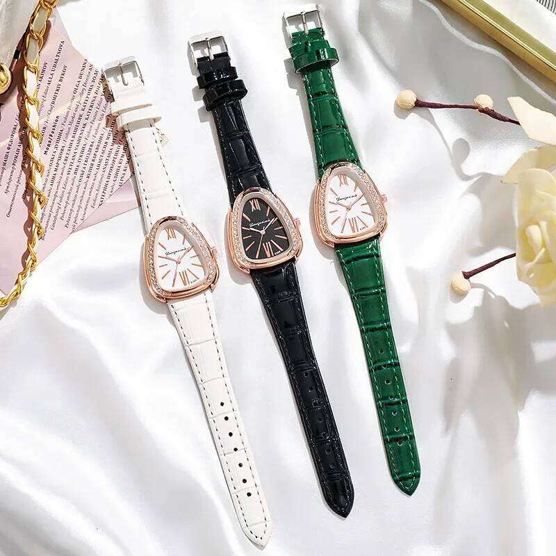 Fashion Snake Shape Dial Women Watches Casual Leather Strap Ladies Quartz Wristwatch Clock Gift Reloj MujerWithout Box Z260206