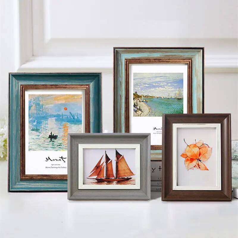11 Colors American Style Retro For Wedding Gift DIY Desktop Art Decor Picture Frames 5-10Inch Classical Photo Frame S260205