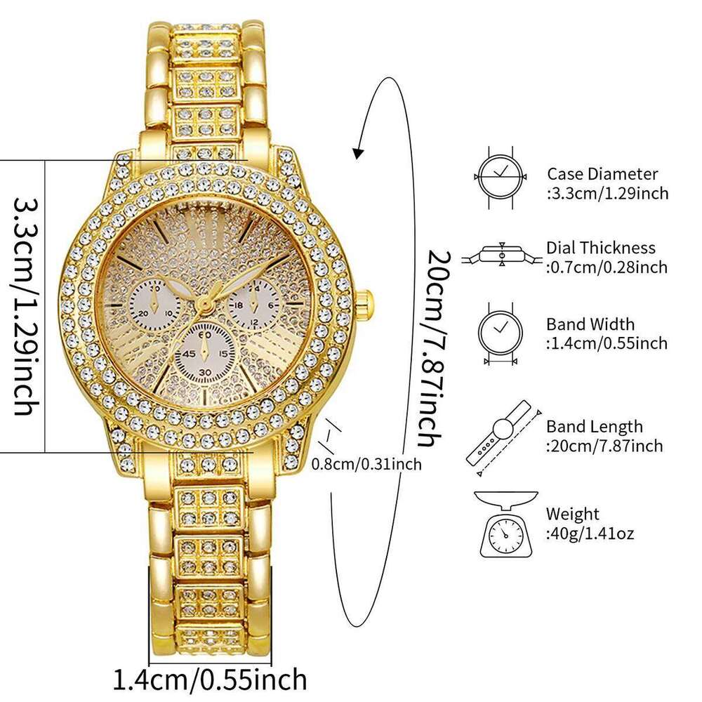 5PCS/Set Elegant Women Watches Fashion Rhinestone Woman Quartz Wristwatch Pearl Jewelry Set Reloj Mujer Girls ClockWithout Box Z260206