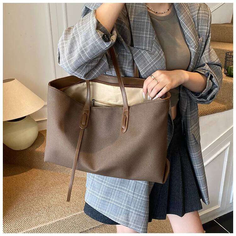 Women Luxury Leather Classic Fashion Designer Shoulder Crossbody Tote Bag Elegant Handbag For City Daily Dressing Y260205