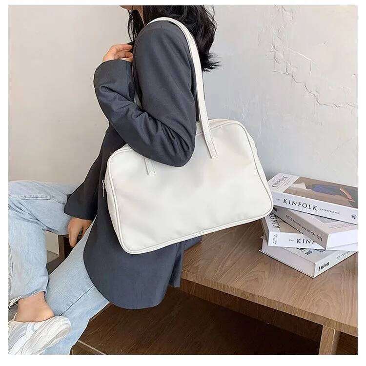 Soft PU Leather Women Shoulder Large Capacity Shopping Bag Casual Female Square Tote Bags Simple Ladies Travel Handbags Y260205