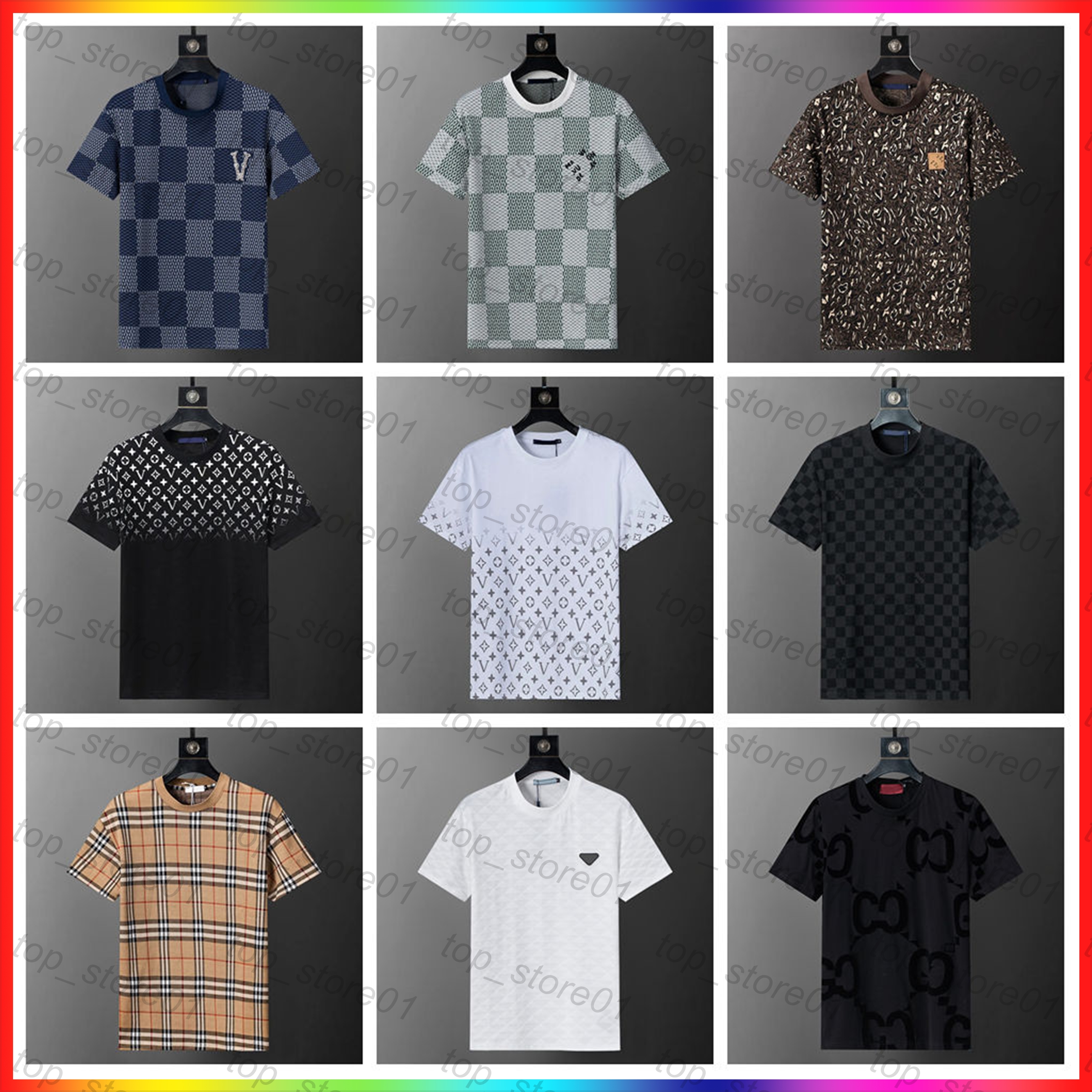 2026 designer clothes men graphic t shirt for men summer new classic Jacquard style short sleeve fashion luxury crew neck quick dry apparel casual women loose shirt