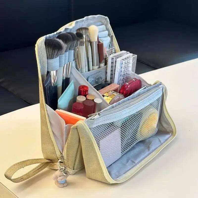 1 multi-purpose large-capacity Oxford cloth vertical makeup bag, portable waterproof with compartment Y260206