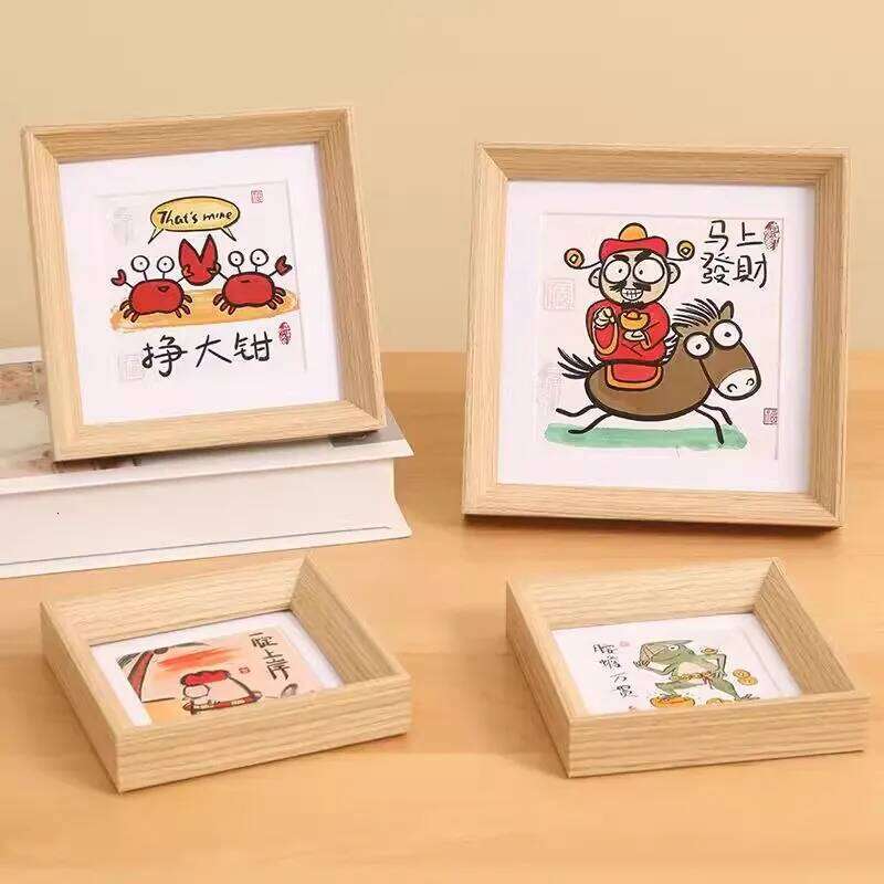 4/5/6 Inches Wooden Frame for Tabletop Display Wedding Baby Family Portraits Picture Frames Wall Photo Desktop Decor S260205