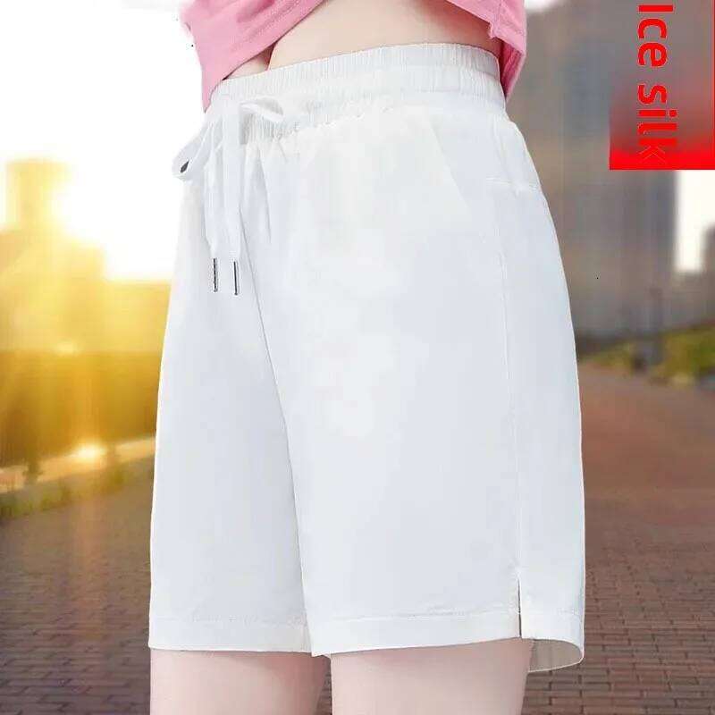 Quick Dry Running Shorts Women's High Waist Casual Sports Summer New Fashion Five-Point Lengthened Pants XJ260206