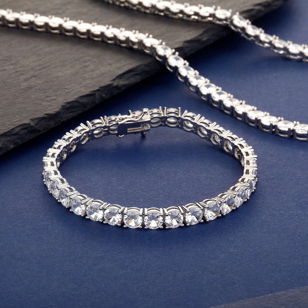 Zircon Tennis Chain Men's Necklace Designer Niche Hip-Hop Style Jewelry Women's Fashion Gift