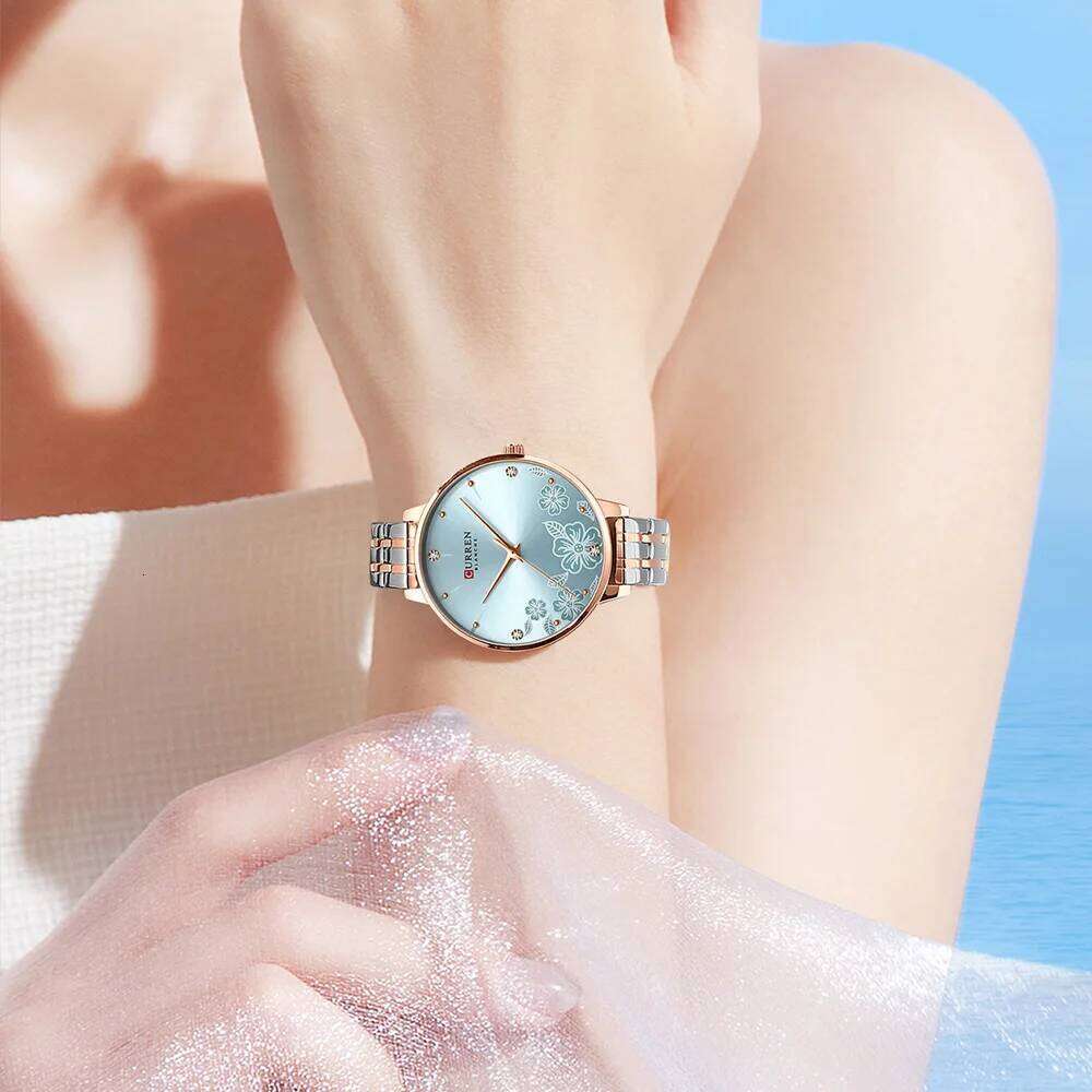 CURREN Brand Fashion Women Stainless Steel Ultra Thin Quartz Watch Woman Romantic Clock Women's Watches Montre Femme Z260206