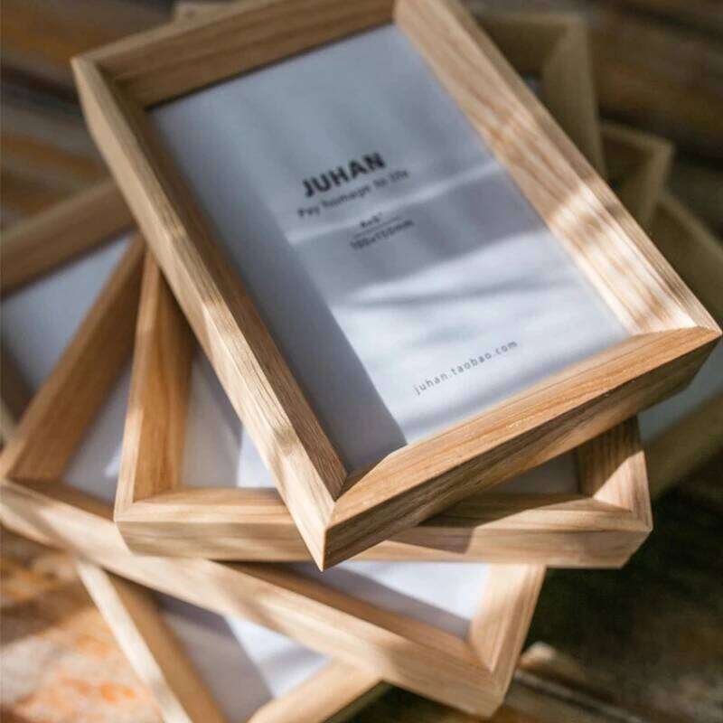 Ash Frame Japanese Style Wooden Photo Display 7/8/10 Inch Picture Frames Natural Wood Desktop Decoration S260205