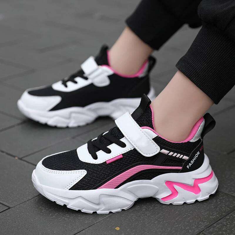 Children's pink casual women's breathable mesh sports comfortable outdoor walking shoes 26Y0206
