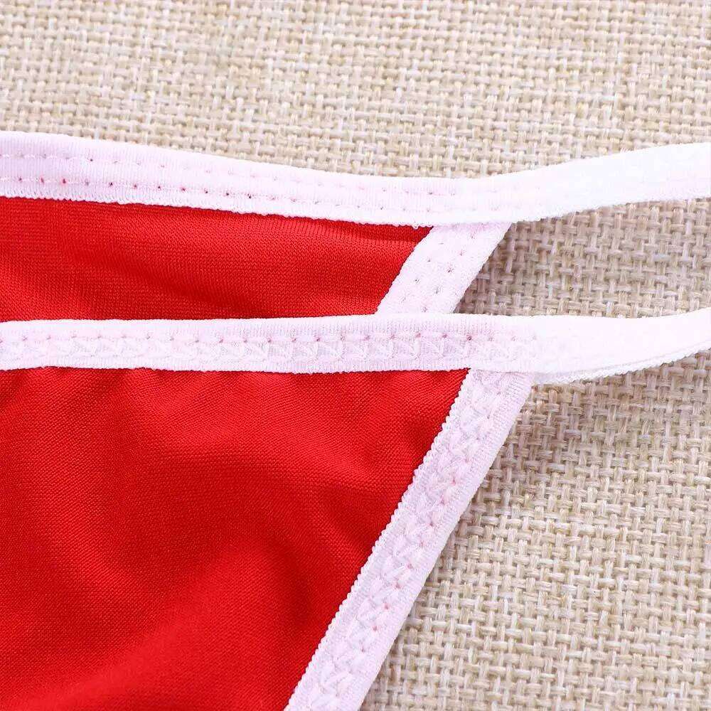 Sexy Women Female Cosplay Halter Neck Strap Solid Color Swimsuit Bathing Suit Swimwear Bikini Sets Z260206