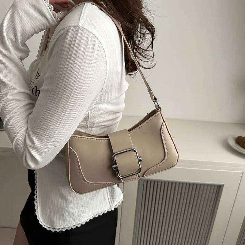Women Shoulder Bag Fashion Solid PU Leather Handbags And Purses Casual Ladies Crossbody For Daily Used Y260205