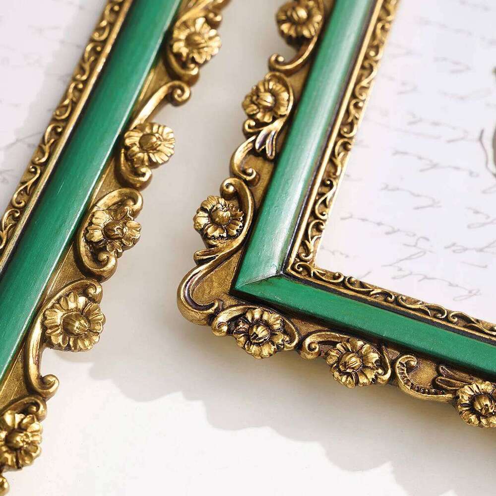 1PC, resin material three-dimensional crabapple pattern home decoration frame, rectangular display photo frame S260205