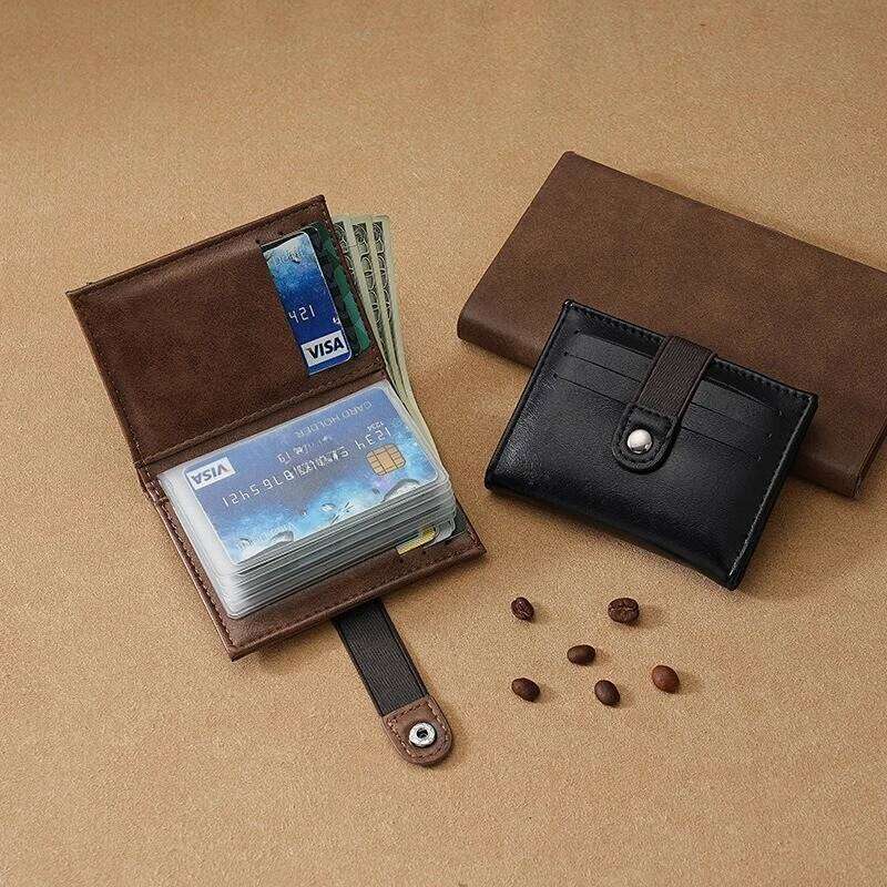 Men Soft Leather Multi Card Slot Vintage Small Wallet for Male Student Y260206